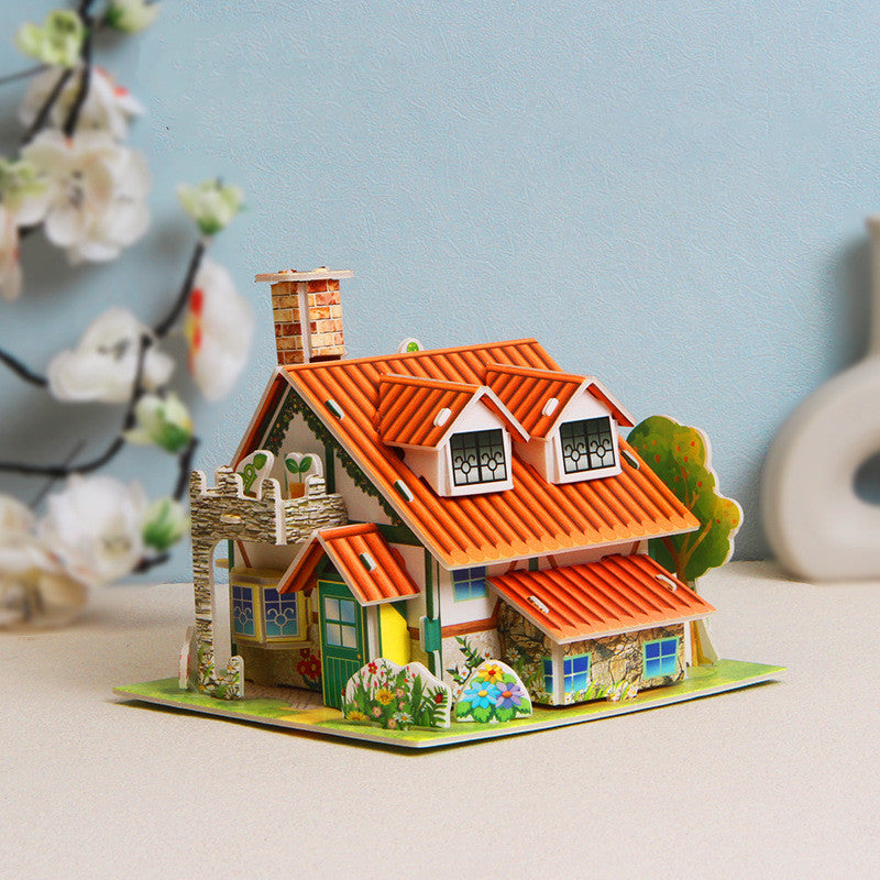 Paper Puzzle House Kit For Children