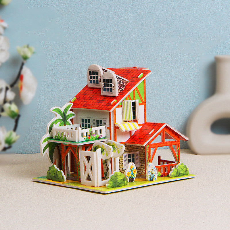 Paper Puzzle House Kit For Children