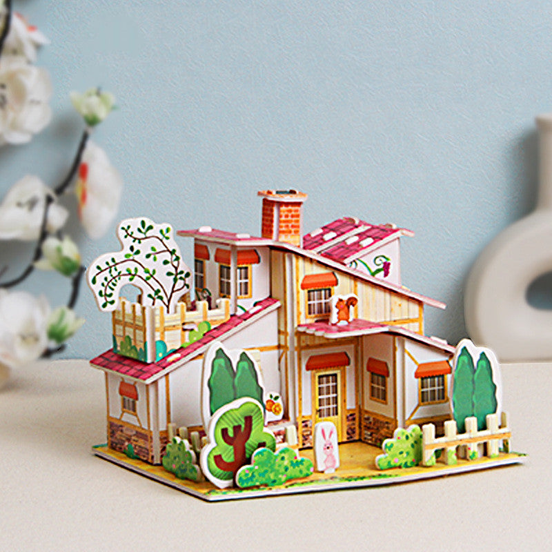 Paper Puzzle House Kit For Children